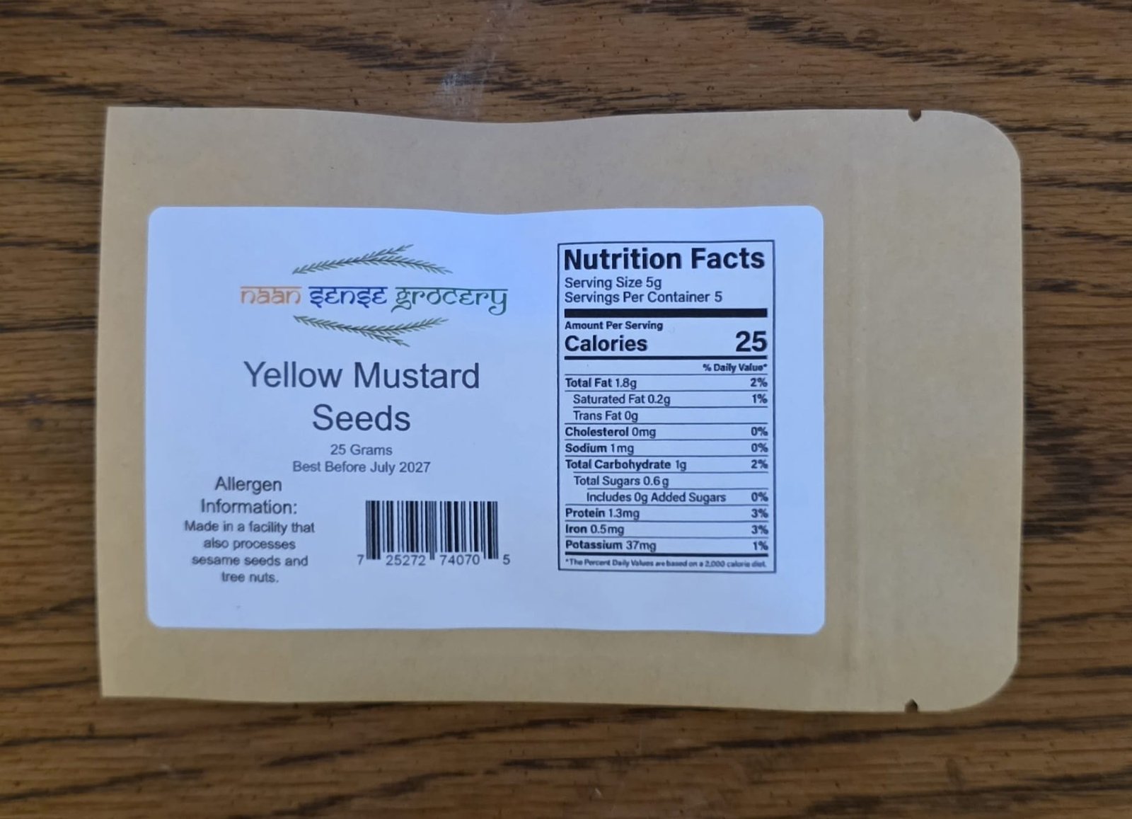 Yellow Mustard Seeds- Naan Sense Grocery (25g)