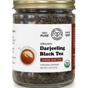 Pure Indian Foods Darjeeling Black Loose Tea Jar 4oz