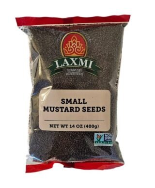 Laxmi Small Mustard Seeds in a 400 gm pack, ideal for cooking and seasoning.