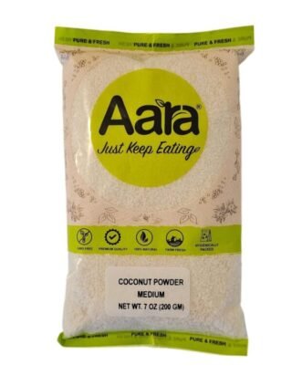 Aara Coconut Powder Medium 200 Gm package front view