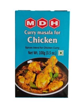 MDH Chicken Curry Masala packaging, 100 grams, featuring a blend of spices for Indian cuisine.