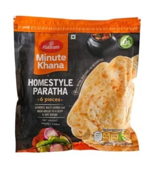 Haldirams Home Style Paratha pack, 360 Gm, showcasing traditional Indian bread.