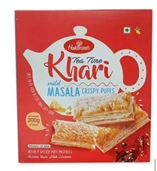 Haldirams Khari Masala Puff 400gm pack with spicy crunchy snacks