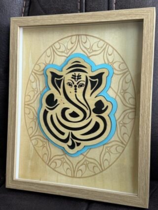 Multilayered Ganesh frame in 8x10 size for wall decor