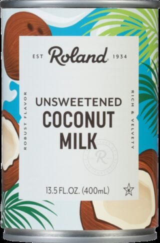 Roland Unsweetened Coconut Milk in a carton for cooking and baking