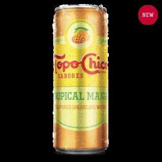 Topochico Mango Sparkling Water in a 12 Oz bottle