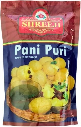 Shreeji Pani Puri Pettles in a pack, ready for filling with traditional ingredients.