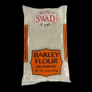 Swad Barley Flour (Jau) in a 14oz package, ideal for baking and cooking.