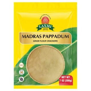 Laxmi Madras Pappadum 200g pack with crispy texture