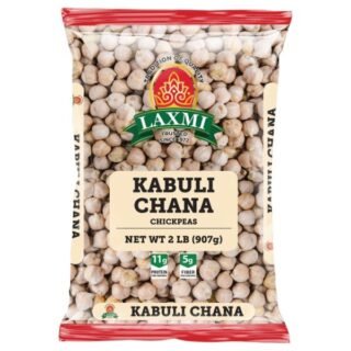Laxmi 2 Lb Kabuli Chana package, high in protein and fiber.