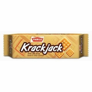 Parle Krackjack cookies in a 60g pack with sweet and salty flavors