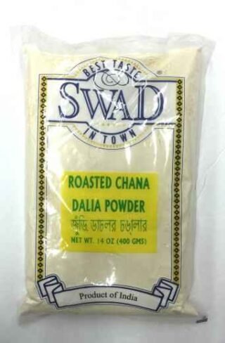 Swad Sattu Powder made from roasted chana dalia in a 400g pack