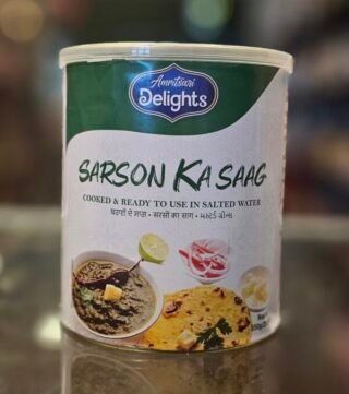 Sarson Ka Saag dish in a bowl, showcasing a traditional Punjabi meal.