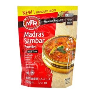 MTR Madras Sambhar instant mix package with vibrant design