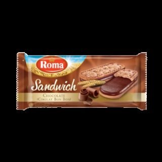Roma Sandwich chocolate flavor biscuit with smooth chocolate filling