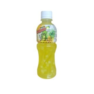 Kokozo Pineapple Juice with Nata De Coco in a 10.80 oz bottle