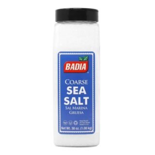 Badia Coarse Sea Salt in a 38 oz container