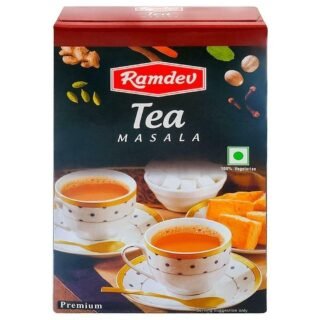 100g pack of Ramdev Tea Masala for enhancing tea flavor