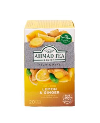 Fruit And Herb Tea ( Lemon And Ginger ) - Ahmad Tea (20 Foil)
