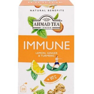 Immune Herbal Tea Blended With Lemon, Ginger And Turmeric Tea - Ahmad Tea (20 Foils)
